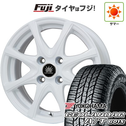 【新品 軽自動車】N-BOX タント スペーシア 夏タイヤ ホイール4本セット 165/55R15 ヨコハマ ジオランダー A/T G015 RBL プレミックス アマルフィV Jr(ホワイト) 15インチ