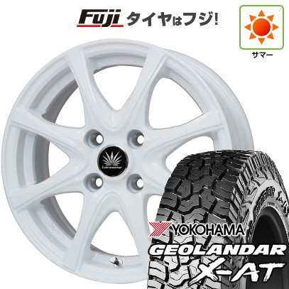 【新品 軽自動車】N-BOX タント スペーシア 夏タイヤ ホイール4本セット 155/65R14 ヨコハマ ジオランダー X-AT G016 プレミックス アマルフィV Jr(ホワイト) 14インチ