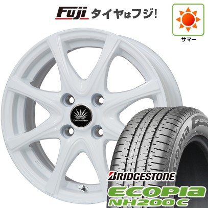 【新品 軽自動車】N-BOX タント スペーシア 夏タイヤ ホイール4本セット 165/55R15 ブリヂストン エコピア NH200 C プレミックス アマルフィV Jr(ホワイト) 15インチ