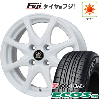 【新品 軽自動車】N-BOX タント スペーシア 夏タイヤ ホイール4本セット 165/55R15 ヨコハマ エコス ES31 プレミックス アマルフィV Jr(ホワイト) 15インチ