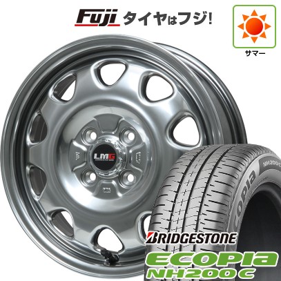 【新品 軽自動車】N-BOX タント スペーシア 夏タイヤ ホイール4本セット 165/55R15 ブリヂストン エコピア NH200 C レアマイスター LMG OFF-STYLE(ハイパーシルバー) 15インチ