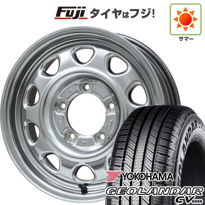 【新品】ジムニーシエラ 夏タイヤ ホイール4本セット 195/80R15 ヨコハマ ジオランダー CV G058 レアマイスター LMG OFF-STYLE(ハイパーシルバー) 15インチ