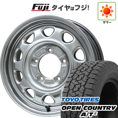 【新品】ジムニーシエラ 夏タイヤ ホイール4本セット 195/80R15 トーヨー オープンカントリー A/T III RWL/RBL レアマイスター LMG OFF-STYLE(ハイパーシルバー) 15インチ