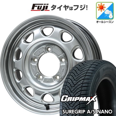 【新品】ジムニーシエラ オールシーズンタイヤ ホイール4本セット 195/80R15 グリップマックス シュアグリップ オールシーズン ナノ(限定) レアマイスター LMG OFF-STYLE 15インチ
