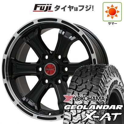 プラド/ハイラックス 夏タイヤ ホイール4本セット 265/70R17 ヨコハマ ジオランダー X-AT G016 ビッグウエイ B-MUD K(グロスブラックリムポリッシュトヨタ用 17インチ