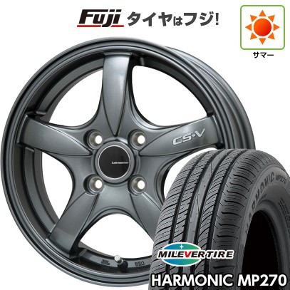 【新品 軽自動車】N-BOX タント スペーシア 夏タイヤ ホイール4本セット 155/65R14 ミレバー ハーモニック MP270(限定) レアマイスター CS-V(ガンメタ) 14インチ
