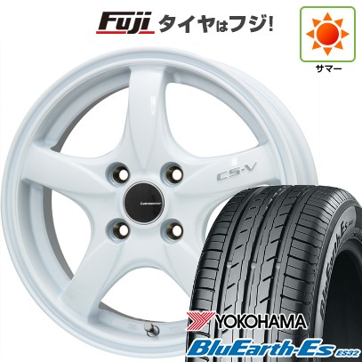 【新品 軽自動車】N-BOX タント スペーシア 夏タイヤ ホイール4本セット 165/55R15 ヨコハマ ブルーアース ES32 レアマイスター CS-V(ホワイト) 15インチ