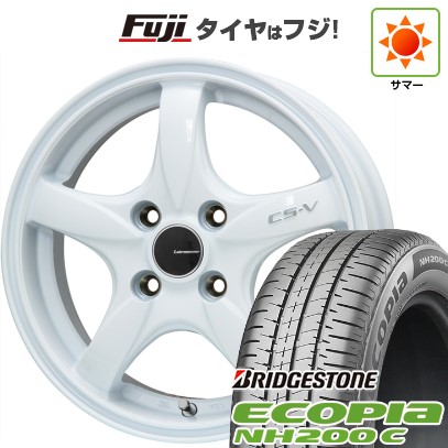 【新品 軽自動車】N-BOX タント スペーシア 夏タイヤ ホイール4本セット 165/55R15 ブリヂストン エコピア NH200 C レアマイスター CS-V(ホワイト) 15インチ