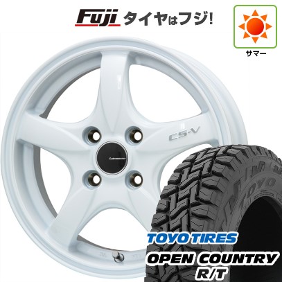 【新品 軽自動車】N-BOX タント スペーシア 夏タイヤ ホイール4本セット 155/65R14 トーヨー オープンカントリー R/T RBL レアマイスター CS-V(ホワイト) 14インチ
