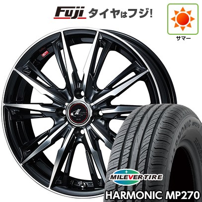 【新品 軽自動車】N-BOX タント スペーシア 夏タイヤ ホイール4本セット 155/65R14 ミレバー ハーモニック MP270(限定) ウェッズ レオニス GX 14インチ