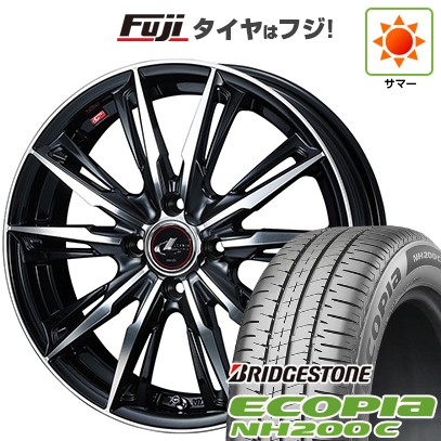 【新品 軽自動車】N-BOX タント スペーシア 夏タイヤ ホイール4本セット 165/55R15 ブリヂストン エコピア NH200 C ウェッズ レオニス GX 15インチ