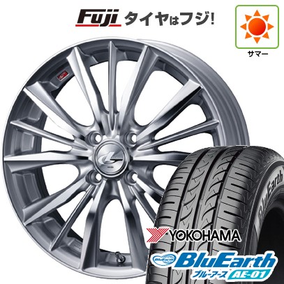 【新品 軽自動車】N-BOX タント スペーシア 夏タイヤ ホイール4本セット 155/65R14 ヨコハマ ブルーアース AE-01 ウェッズ レオニス VX 14インチ