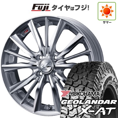 【新品 軽自動車】N-BOX タント スペーシア 夏タイヤ ホイール4本セット 155/65R14 ヨコハマ ジオランダー X-AT G016 ウェッズ レオニス VX 14インチ