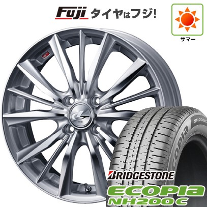【新品 軽自動車】N-BOX タント スペーシア 夏タイヤ ホイール4本セット 165/55R15 ブリヂストン エコピア NH200 C ウェッズ レオニス VX 15インチ