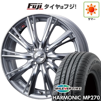 【新品 軽自動車】N-BOX タント スペーシア 夏タイヤ ホイール4本セット 155/65R14 ミレバー ハーモニック MP270(限定) ウェッズ レオニス WX 14インチ