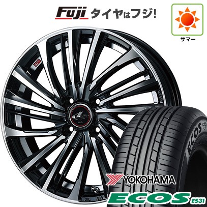 【新品 軽自動車】N-BOX タント スペーシア 夏タイヤ ホイール4本セット 165/55R15 ヨコハマ エコス ES31 ウェッズ レオニス FS 15インチ