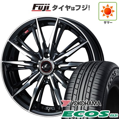 【新品 軽自動車】N-BOX タント スペーシア 夏タイヤ ホイール4本セット 165/55R15 ヨコハマ エコス ES31 ウェッズ レオニス GX 15インチ