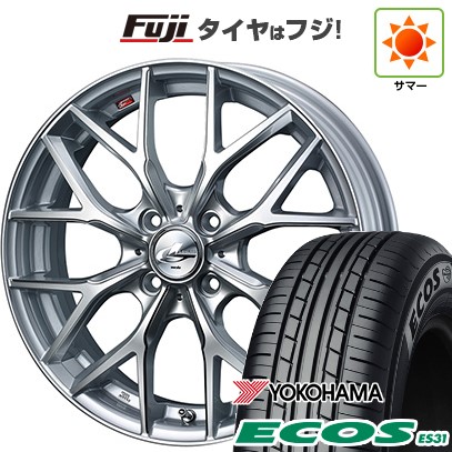 【新品 軽自動車】N-BOX タント スペーシア 夏タイヤ ホイール4本セット 165/55R15 ヨコハマ エコス ES31 ウェッズ レオニス MX 15インチ