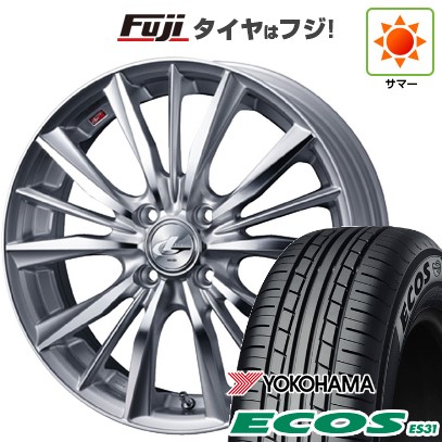 【新品 軽自動車】N-BOX タント スペーシア 夏タイヤ ホイール4本セット 165/55R15 ヨコハマ エコス ES31 ウェッズ レオニス VX 15インチ