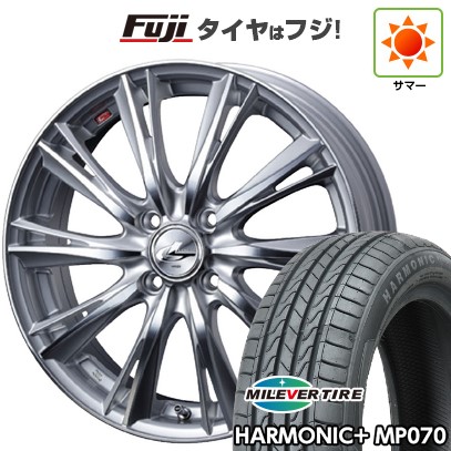 【新品 軽自動車】N-BOX タント スペーシア 夏タイヤ ホイール4本セット 165/55R15 ミレバー ハーモニック プラス MP070(限定) ウェッズ レオニス WX 15インチ