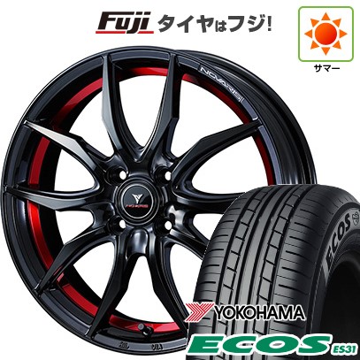 【新品 軽自動車】N-BOX タント スペーシア 夏タイヤ ホイール4本セット 165/55R15 ヨコハマ エコス ES31 ウェッズ ノヴァリス ローグ VF 15インチ