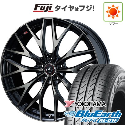 【新品】フリード 5穴/114 夏タイヤ ホイール4本セット 195/55R16 ヨコハマ ブルーアース AE-01F ウェッズ レオニス MX 16インチ
