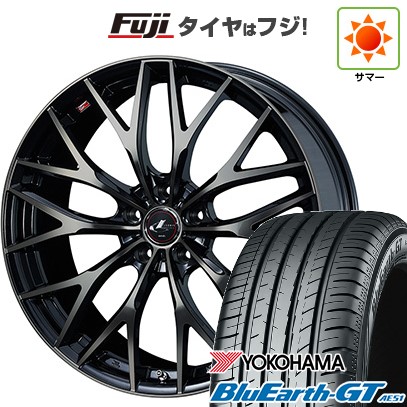 【新品】フリード 5穴/114 夏タイヤ ホイール4本セット 195/55R16 ヨコハマ ブルーアース GT AE51 ウェッズ レオニス MX 16インチ