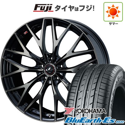 【新品】フリード 5穴/114 夏タイヤ ホイール4本セット 195/55R16 ヨコハマ ブルーアース ES32 ウェッズ レオニス MX 16インチ