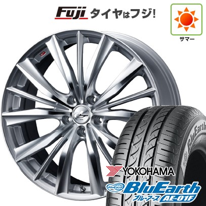 【新品】フリード 5穴/114 夏タイヤ ホイール4本セット 195/55R16 ヨコハマ ブルーアース AE-01F ウェッズ レオニス VX 16インチ