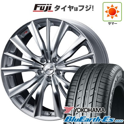 【新品】フリード 5穴/114 夏タイヤ ホイール4本セット 195/55R16 ヨコハマ ブルーアース ES32 ウェッズ レオニス VX 16インチ