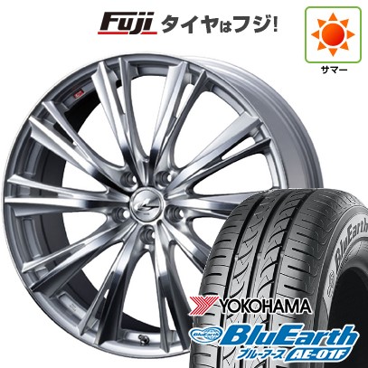 【新品】フリード 5穴/114 夏タイヤ ホイール4本セット 195/55R16 ヨコハマ ブルーアース AE-01F ウェッズ レオニス WX 16インチ