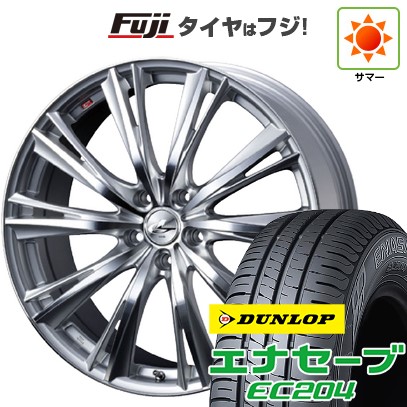 【新品】フリード 5穴/114 夏タイヤ ホイール4本セット 195/55R16 ダンロップ エナセーブ EC204 ウェッズ レオニス WX 16インチ