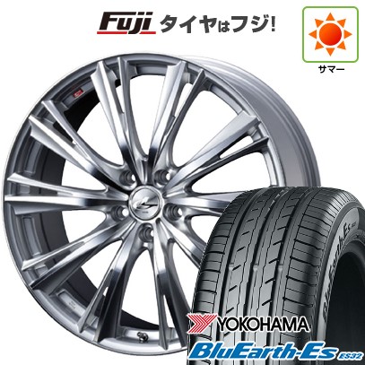 【新品】フリード 5穴/114 夏タイヤ ホイール4本セット 195/55R16 ヨコハマ ブルーアース ES32 ウェッズ レオニス WX 16インチ