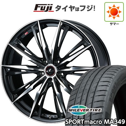シビック(FL系 FK系)等 夏タイヤ ホイール4本セット 235/35R19 ミレバー スポーツマクロ MA349(限定) WEDS ウェッズ レオニス GX 19インチ