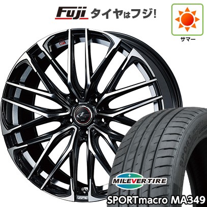 シビック(FL系 FK系)等 夏タイヤ ホイール4本セット 235/35R19 ミレバー スポーツマクロ MA349(限定) WEDS ウェッズ レオニス SK 19インチ