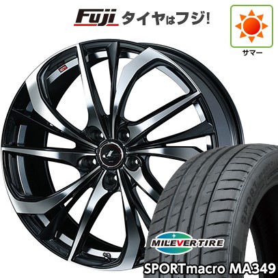 シビック(FL系 FK系)等 夏タイヤ ホイール4本セット 235/35R19 ミレバー スポーツマクロ MA349(限定) WEDS ウェッズ レオニス TE 19インチ