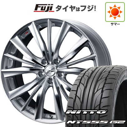 【パンク保証付き】シビック(FL系 FK系)等 夏タイヤ ホイール4本セット 235/35R19 ニットー NT555 G2 WEDS ウェッズ レオニス VX 19インチ