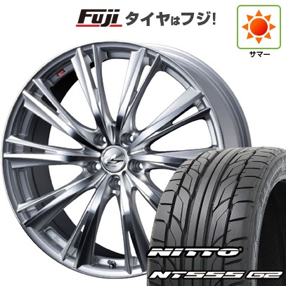 【パンク保証付き】シビック(FL系 FK系)等 夏タイヤ ホイール4本セット 235/35R19 ニットー NT555 G2 WEDS ウェッズ レオニス WX 19インチ