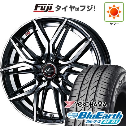 【新品 軽自動車】N-BOX タント スペーシア 夏タイヤ ホイール4本セット 155/65R14 ヨコハマ ブルーアース AE-01 ウェッズ レオニス LM 14インチ