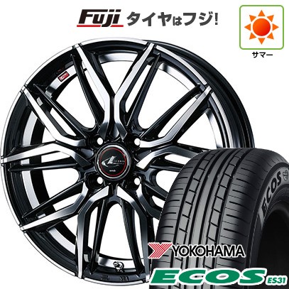 【新品 軽自動車】N-BOX タント スペーシア 夏タイヤ ホイール4本セット 165/55R15 ヨコハマ エコス ES31 ウェッズ レオニス LM 15インチ