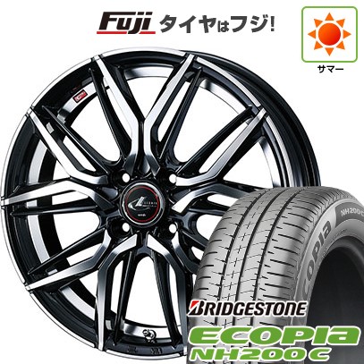 【新品 軽自動車】N-BOX タント スペーシア 夏タイヤ ホイール4本セット 165/55R15 ブリヂストン エコピア NH200 C ウェッズ レオニス LM 15インチ