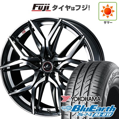 【新品】フリード 5穴/114 夏タイヤ ホイール4本セット 195/55R16 ヨコハマ ブルーアース AE-01F ウェッズ レオニス LM 16インチ