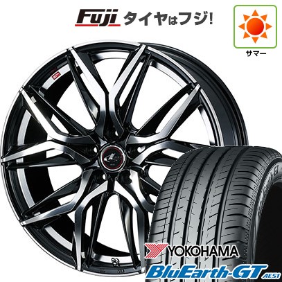 【新品】フリード 5穴/114 夏タイヤ ホイール4本セット 195/55R16 ヨコハマ ブルーアース GT AE51 ウェッズ レオニス LM 16インチ