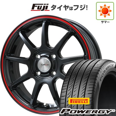 【新品 軽自動車】N-BOX タント スペーシア 夏タイヤ ホイール4本セット 165/55R15 ピレリ パワジー レアマイスター LMスポーツLM-QR グロスブラック/レッドライン 15インチ