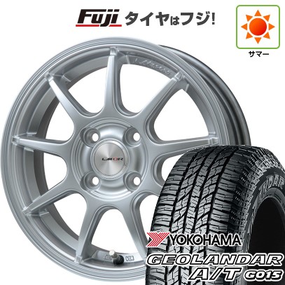【新品 軽自動車】N-BOX タント スペーシア 夏タイヤ ホイール4本セット 165/55R15 ヨコハマ ジオランダー A/T G015 RBL レアマイスター LMスポーツLM-QR ハイパーシルバー 15インチ