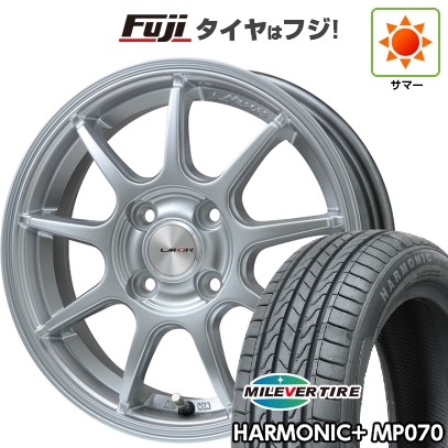 【新品 軽自動車】N-BOX タント スペーシア 夏タイヤ ホイール4本セット 165/55R15 ミレバー ハーモニック プラス MP070(限定) レアマイスター LMスポーツLM-QR ハイパーシルバー 15インチ