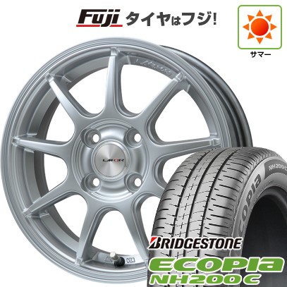 【新品 軽自動車】N-BOX タント スペーシア 夏タイヤ ホイール4本セット 165/55R15 ブリヂストン エコピア NH200 C レアマイスター LMスポーツLM-QR ハイパーシルバー 15インチ