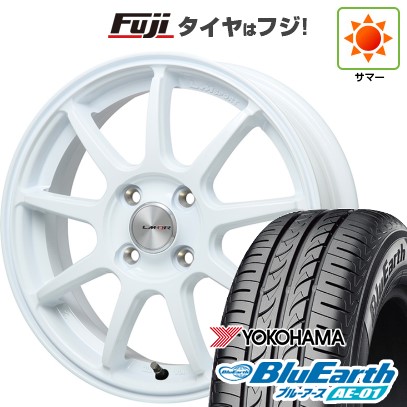 【新品 軽自動車】N-BOX タント スペーシア 夏タイヤ ホイール4本セット 165/55R15 ヨコハマ ブルーアース AE-01 レアマイスター LMスポーツLM-QR ホワイト 15インチ
