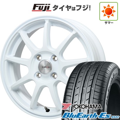 【新品 軽自動車】N-BOX タント スペーシア 夏タイヤ ホイール4本セット 165/55R15 ヨコハマ ブルーアース ES32 レアマイスター LMスポーツLM-QR ホワイト 15インチ