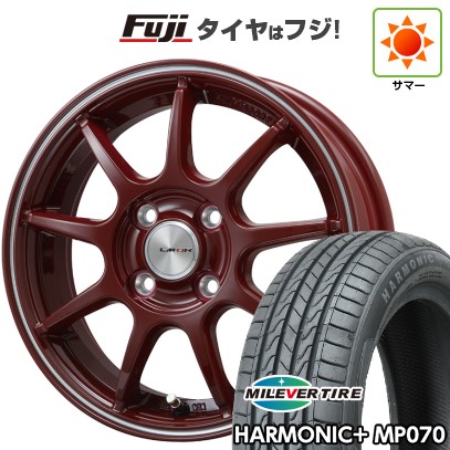 【新品 軽自動車】N-BOX タント スペーシア 夏タイヤ ホイール4本セット 165/55R15 ミレバー ハーモニック プラス MP070(限定) レアマイスター LMスポーツLM-QR 15インチ